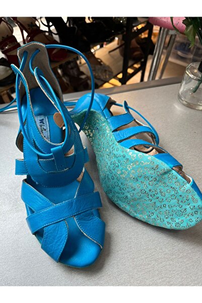 bitangosu Ultramarine Blue Women's Latin-Salsa-Bacata Dance and Ballroom Boots 7 cm Cup Heels Safe and Comfortable