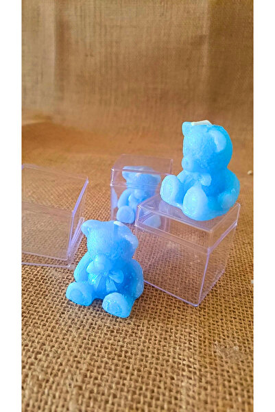 irecay Ayıcık Şeklinde Dekoratif Mum – Hediyelik Pleksi Kutulu El Yapımı Mum |