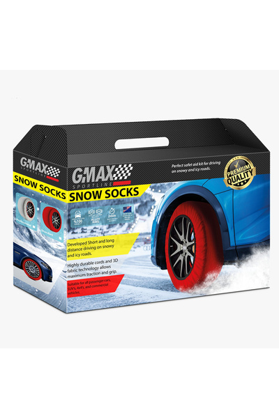 LUXEN GLEMAX GMAX Oto Araba Lastik Anti Patinaj Kar Çorabı Kırmızı S Grup 2