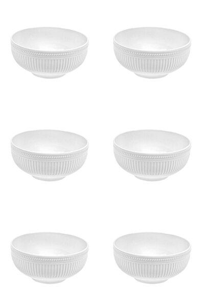 Vervo.ro pentru minți curioase Set of bowls, 6 pieces, 700 ml, Porcelain, White