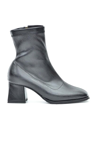 Uzunlu Γυναικείες μπότες Goldstep Skin Flat Toe Square Heel