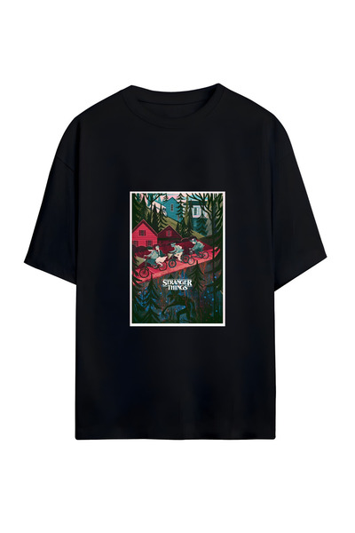 GraffTee STRANGER THINGS UNISEX supradimensionat bumbac LU tricou
