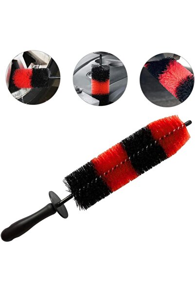 MericLine فرشاة تنظيف جنط السيارة بمقبض 43 سم قطعة واحدة