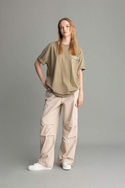 DeFacto Μπλουζάκι με κοντό μανίκι με στάμπα Francisco José de Goya y Lucientes Oversize Fit Wide Fit Crew Neck