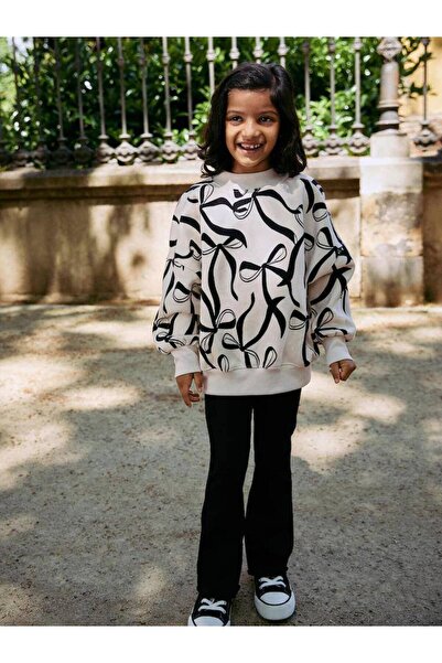 Fidekids طقم ملابس للأطفال البنات مكون من قطعتين بنسيج ثلاثي الخيوط مع نقش إسباني على الأطراف