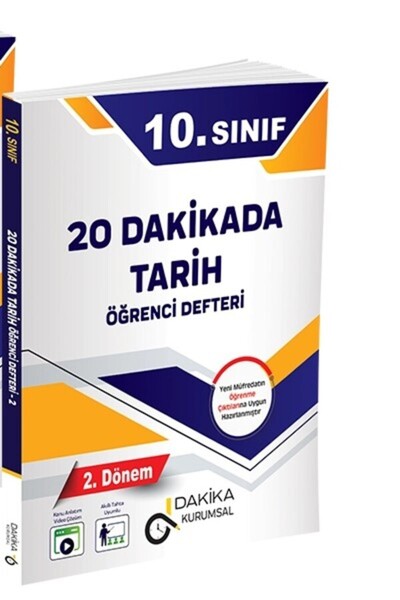 Dakika Yayınları 10. SINIF 20 DAKİKADA TARİH ÖĞRENCİ DEFTERİ 2.DÖNEM