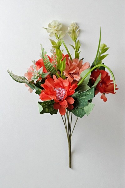 Dekosimge Yapay Yüksek Kaiteli Lüks Çiçek Buketi 33 Cm Aranjman Garnitür