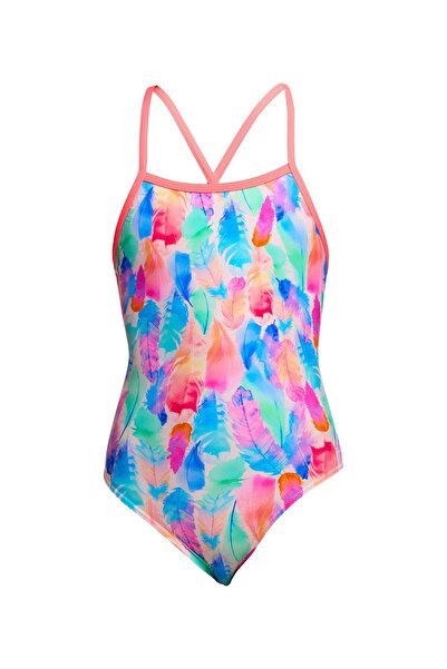 FUNKİTA Tmt Tickle Pink Girl's Tie-Up Strap Swimsuit
