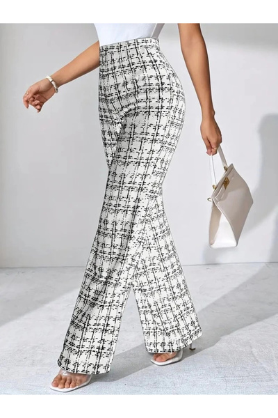 Butik Women's High Waist Wide Leg Woven Pants