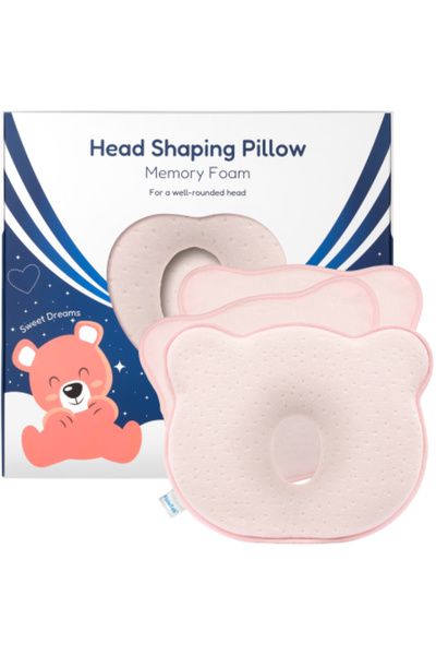 FizioTab Pernă pentru bebeluși anti-plagiocefalie, 2 huse de protecție, spumă...