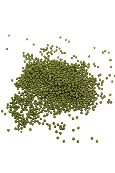 Serhat Aksesuar ve El İşçilik 08 خرز رملي أخضر داكن باستيل 3 مم (100 جرام 600...