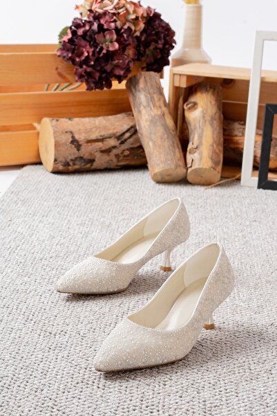 Egepass Marvida Pearl-Detail Bridal Dress Women's Stiletto Shoes