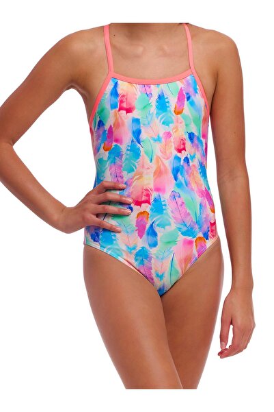 FUNKİTA Tmt Tickle Pink Girl's Tie-Up Strap Swimsuit