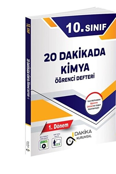 Dakika Yayınları 10. SINIF 20 DAKİKADA KİMYA ÖĞRENCİ DEFTERİ 1.DÖNEM