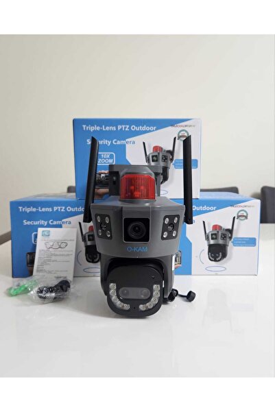 TekRenkMarket O-kam Okam 4445 Wifi 10X Optik Zoom 2 Lens 3 Görüntü Zoom Ptz A...