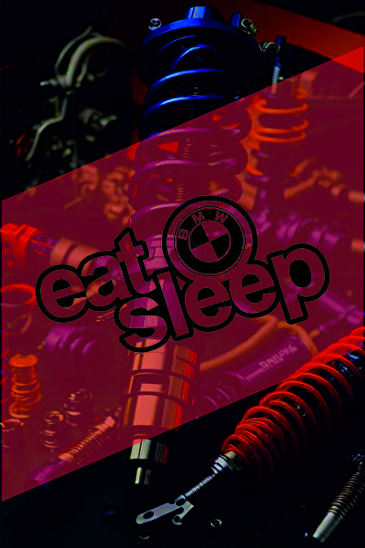 sticker ملصق زجاج السيارة بتصميم EAT SLEEP BMW مقاس 15×8 سم، ملصق هولوغرام JD...