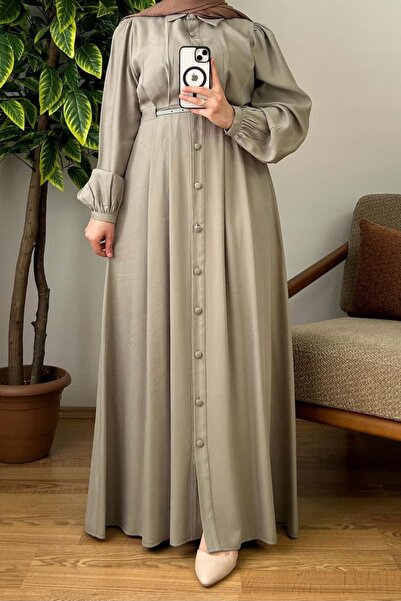 NeeŞ Moda Düğmeli Modal Elbise