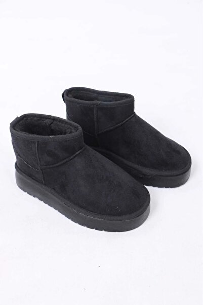 YUSUFSHOES Cizme confortabile pentru femei, cu talpă groasă, cu blană din pie...