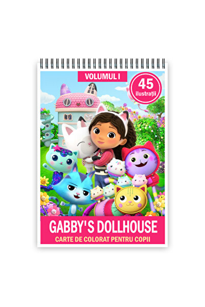 Legendary Gifts Carte de colorat, 45 de ilustratii Gabby's Dollhouse - Volumul I, 90 pagini, A5