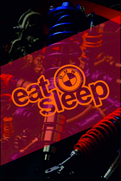 sticker ملصق زجاج السيارة بتصميم EAT SLEEP BMW مقاس 15×8 سم، ملصق هولوغرام JD...