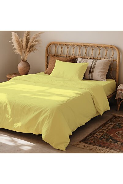 kesenegore 3-Piece Elastic Fitted Sheet Ranforce Cotton Fabric Single Duvet Cover Set