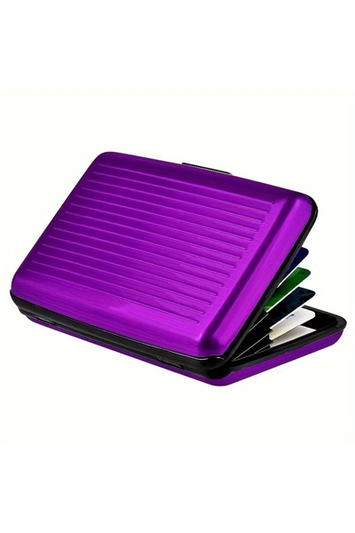 Boldy Aluminum Card Holder - Card Holder with Cover - Travel Card Holder - Business Card Holder with Cover - Card Organizer