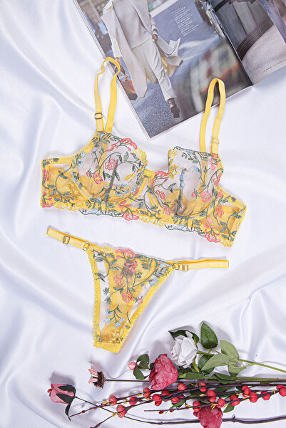 Masal Lingerie Women's Underwear Brode Lace Bra Set