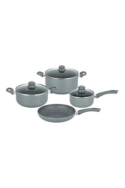 Pentola 7-Piece Granite Cookware Set Grey 24x11cm