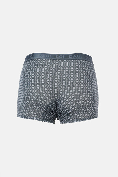 Dagi Koyu Gri Desenli Micro Modal Boxer