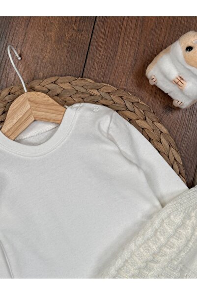 Kids Kingdom Knitwear Pocket Detailed Salopet Jumpsuit 2-Piece Unisex Baby Set