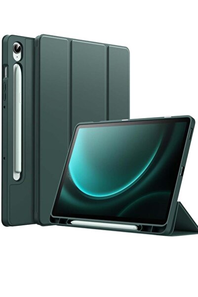 Generic SmartGrist Case for Samsung Galaxy Tab S9 FE 10.9-Inch – Soft TPU Tri-Fold Stand Protective Cover
