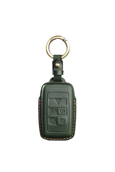 OEM Husa din piele verde cusuta manual pentru cheie Land Rover Range Rover Sport Evoque Velar Discovery