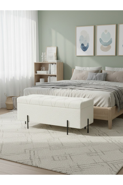 DEC13 Modern rectangular storage bench in different colors, 90 cm