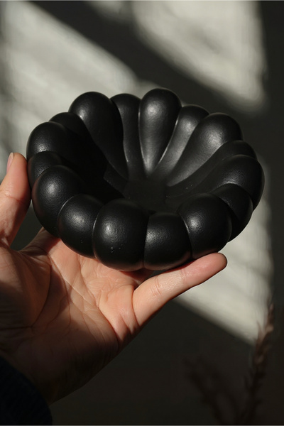 Glowry Home Nuvé Dekoratif Alçı Kase – El Yapımı Minimal Masa Üstü Aksesuar