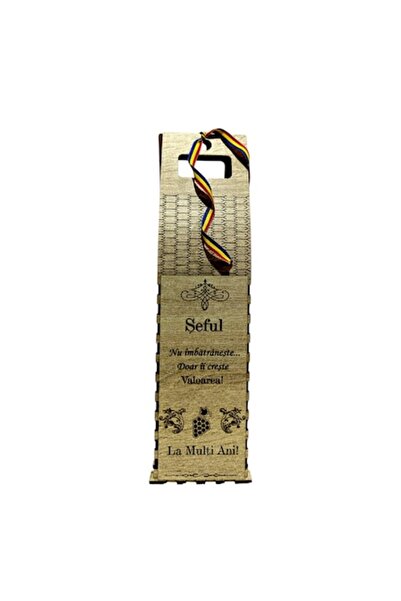 OEM Wine bottle box, personalized gift with message for "The boss never ages", 35x10cm
