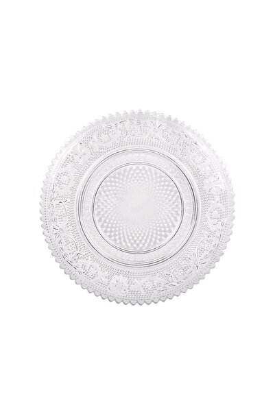 Vervo.ro pentru minți curioase Set 6 Dessert Plates Made of Transparent Glass with Pattern 11 cm