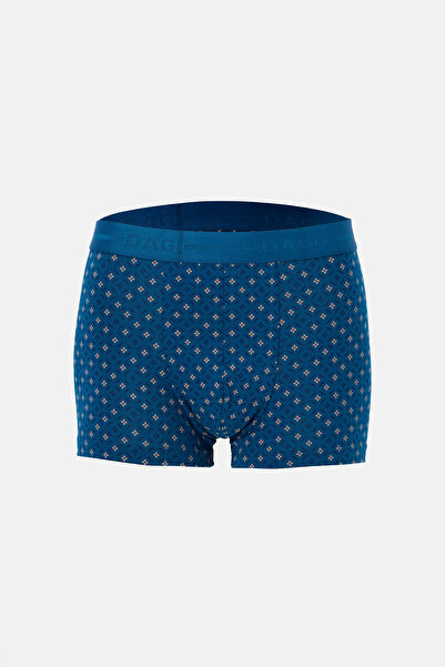 Dagi Navy Blue 2-Piece Patterned Cotton Boxers
