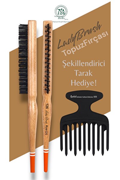 RODEO 126 koz05 ladybrush πινέλο για μπούκλες & 033 χτένα