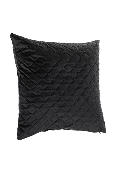 OEM Decorative Winter Pillowcase Black Velvet Diamond Pattern 45x43cm