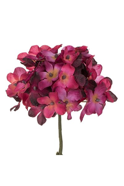 OEM Artificial Flower Red Hydrangea 24cm