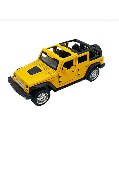GOKIDS Diecast Metal Çek Bırak 4x4 Jeep - Sarı