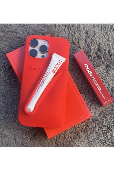 HYPERSOFT Iphone 11 (6.1 inç) Uyumlu Rhode Summer Lip Case Ruj Bölmeli Kılıf