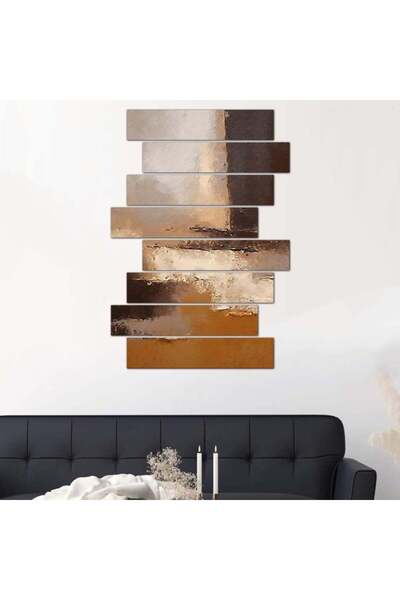 Generic لوحه جداريه مودرن فن تجريدي - ٢٤٥١٨ - مقسمه ثمانية قطع