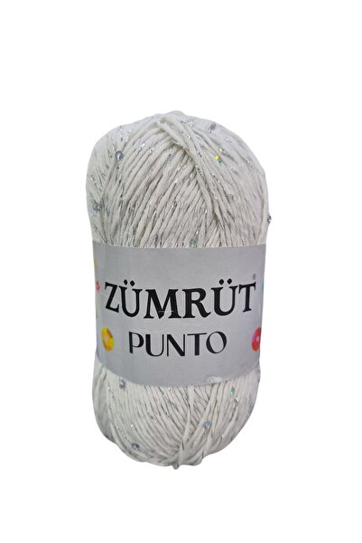 Zümrüt Punto Simli Pullu Koton Cotton El Örgü İpi 100 gr