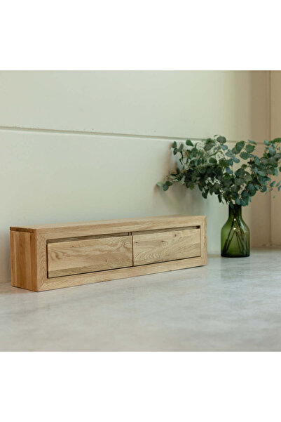 Creawood Sven Masif Meşe Ağacından Üretilmiş Tv Sehpası, Konsol, Dresuar 100x30