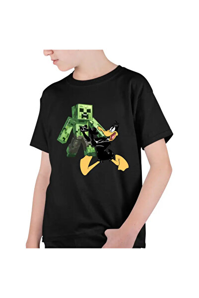 OEM Tricou Copii Baieti Daffy Duck Minecraft Creeper