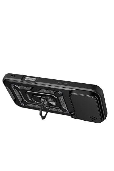 m.tk moveteck Apple iPhone 17 Pro Max Kılıf Kamera Korumalı Sürgülü Yüzüklü Armor Military Tank Kızaklı Sert Kapak