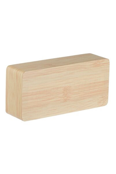 OEM Beige Wood Effect Clock & Weather Station with USB 15x4x7cm