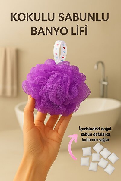 Kitchen Beauty Kendinden Sabunlu Banyo Lifi Lavanta Sabun Kokulu Ve Sabunlu B...