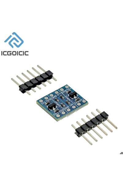 ICGOICIC 10 قطع 10 قطع 2/4 قناة IIC I2C UART SPI محول مستوى منطقي وحدة ثنائية...